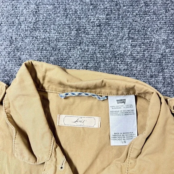 Levis Jacket Womens Large Yellow Barn Chore Utility Style Canvas Pockets‎ Work - Picture 5 of 7